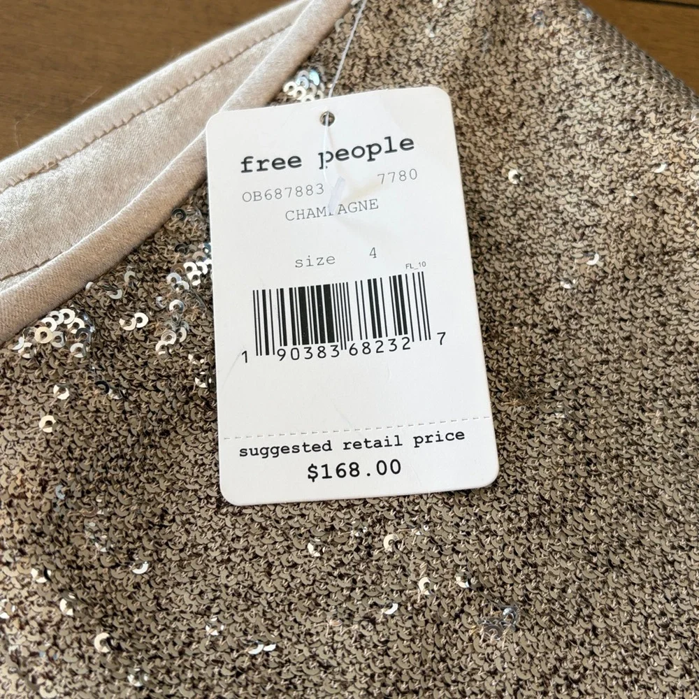 NWT Free  People The Minx Metallic Sequin Flare Pants! ✨ - Picture 7 of 10